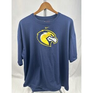 Nike Mens XXL Loose Fit Navy Blue Eagle Graphic T-Shirt Short Sleeve Cotton Tee